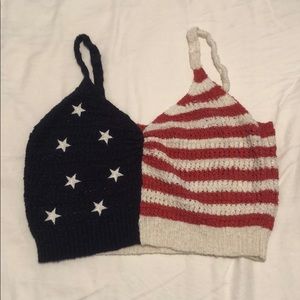 Cropped flag tank